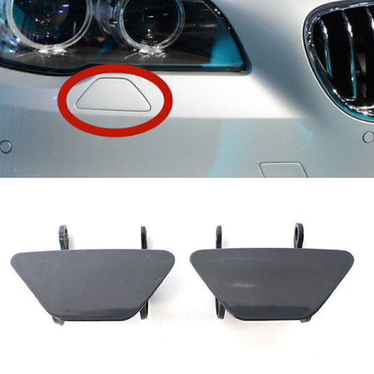 Bumper Headlight Headlamp Washer Cap Cover Fit for BMW 535i F10 F18 2011-2013 2pcs