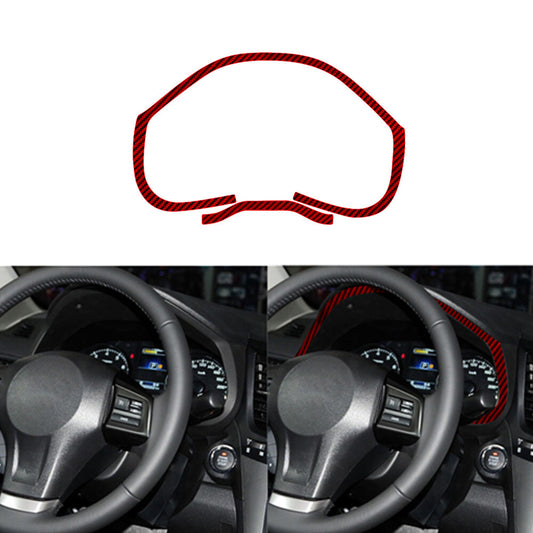 Red Carbon Fiber Speedometer Surround Cover for Subaru Legacy Outback 2010-14