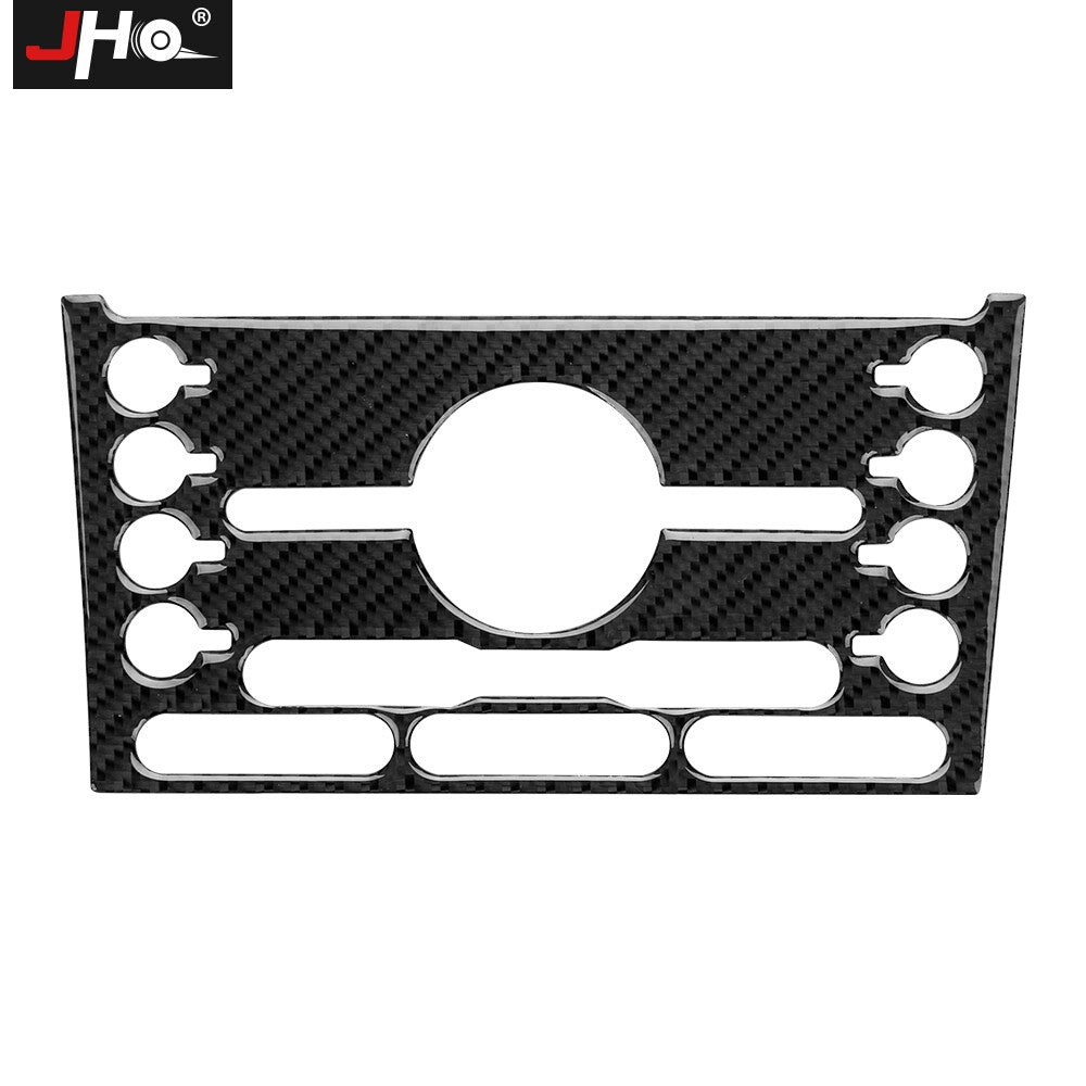 Car Real Carbon Fiber Central Control Button Frame Cover Decor for Ford Explorer