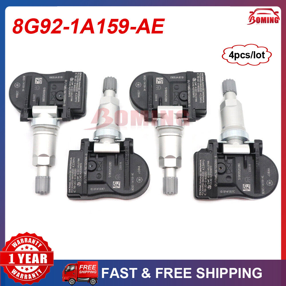 4-pack TPMS tire pressure sensors for Volvo S60, S80, V60, XC70 433MHz 8G92-1A159-AE