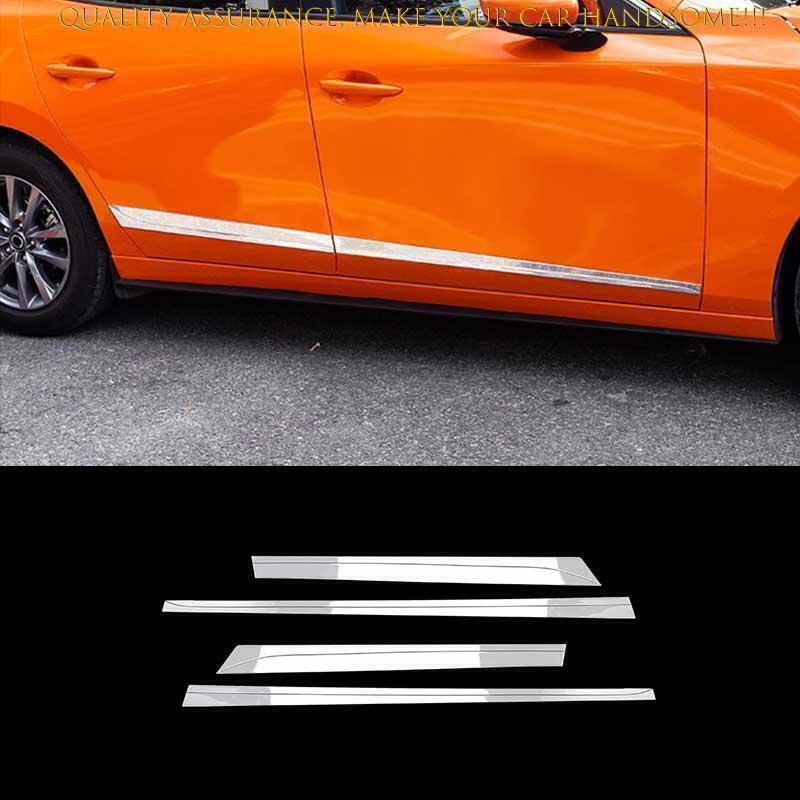 for Mazda 3 Axela 2019-23 Chrome ABS Side Door Body Guard Moulding Strip Trim 4P