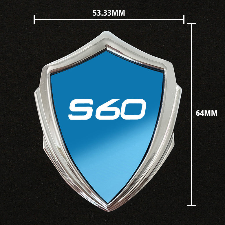 Suitable for Volvo S60 rear window cover side badge sticker decal badge in blue and silver