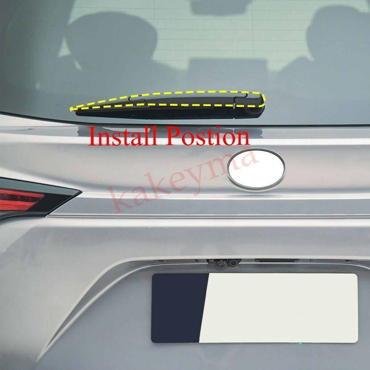Rear Window Rain Wiper Cover Trim For 2021-22 for Toyota for Sienna ABS Carbon Fiber 3P