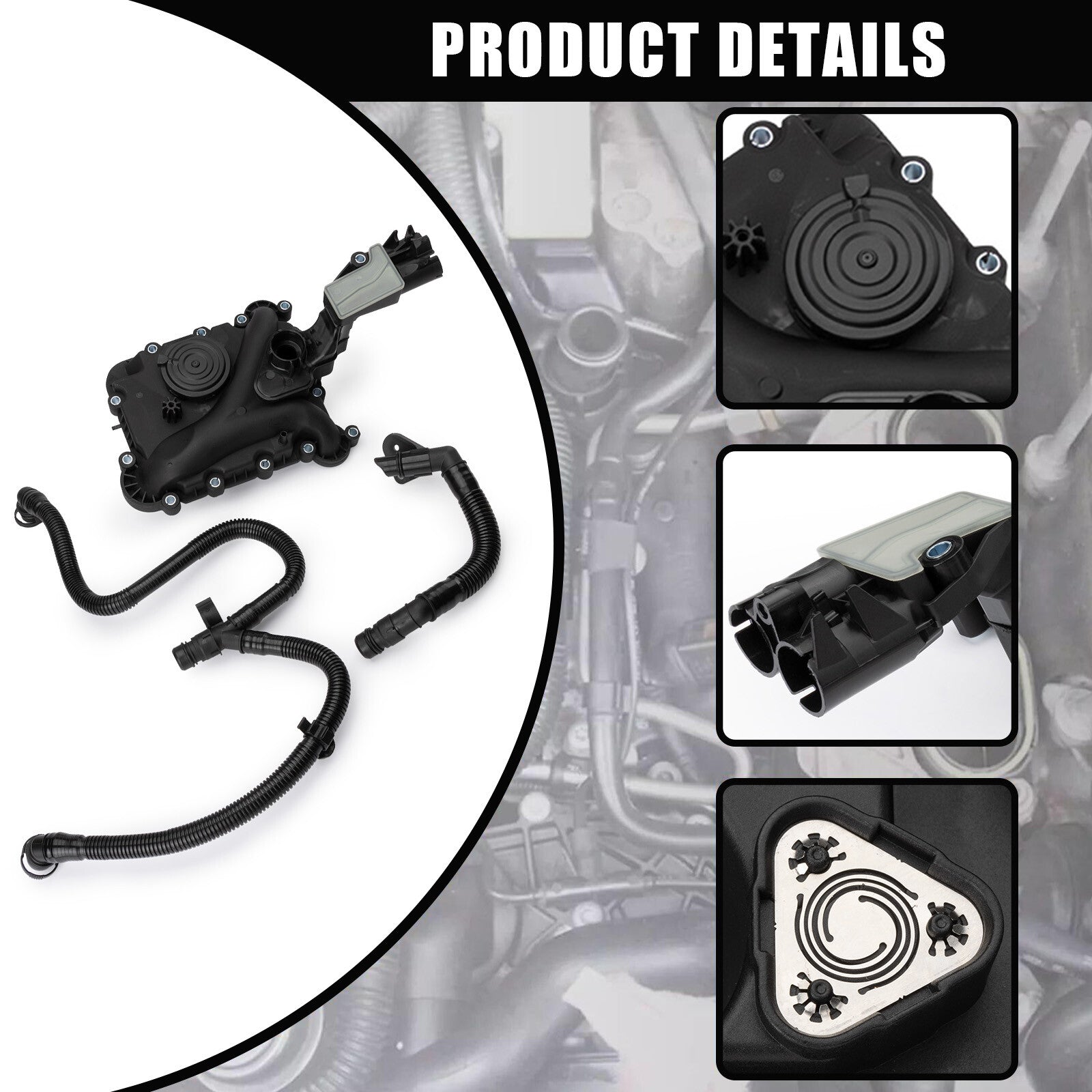 Oil separator PCV valve ventilation trim 06E103547AB suitable for Audi Q7 for A8 Q5 S4 A6 A7 3.0T