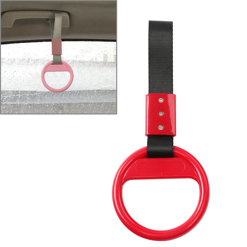 JDM Train Bus Handle Hand Strap Car Interior Styling Drift Charm Straps Red