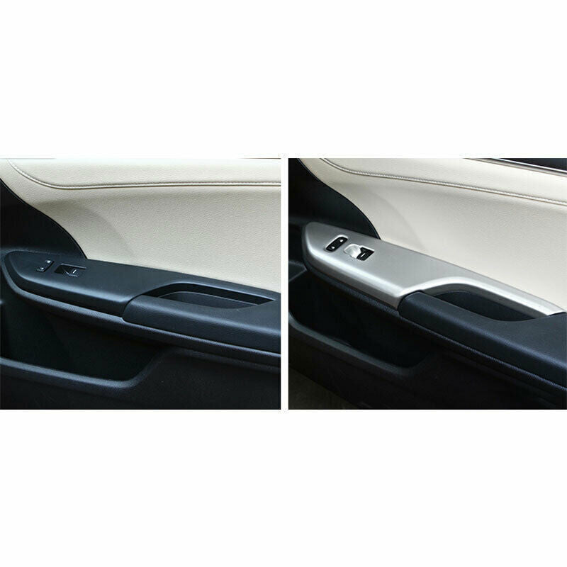 Glass Window Lifting Lock Panel Trim for Honda for Civic 10th 2016-2021 Silver Matte