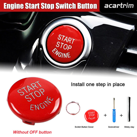 Red Engine Start Stop Switch Button Cover Fit for BMW E60 E70 E83 E84 E90 E92