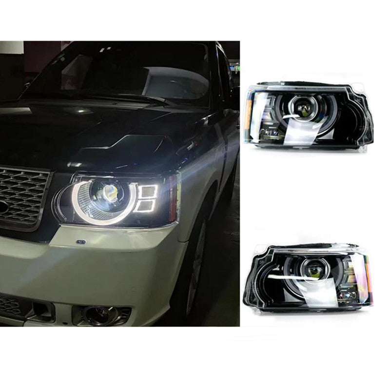 Pair for Defender Style Head Light Assembly for Range Rover Vogue L322 2010-2012