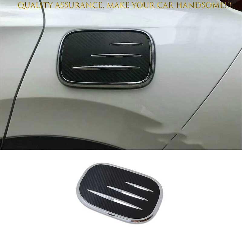 for Mazda CX-5 2017-2021 Carbon Fiber Side Door Fuel Oil Tank Cap Cover Trim 1X