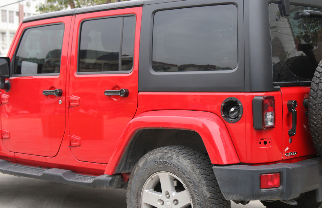 Door Handle Cover Tailgate Handle Trim for 07-18 for Jeep JK for Wrangler Carbon Look