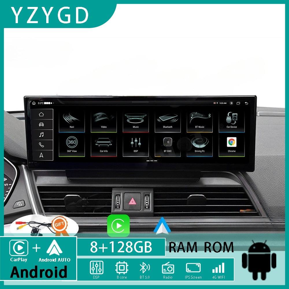 14.9Android Car Radio for Audi for Q5 Q5L 2018-2020 Stereo CarPlay GPS Player 128GB