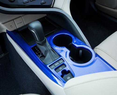 for Camry 18-21Blue Carbon Fiber Look Inner Gear Shift Box Panel Cover Trim