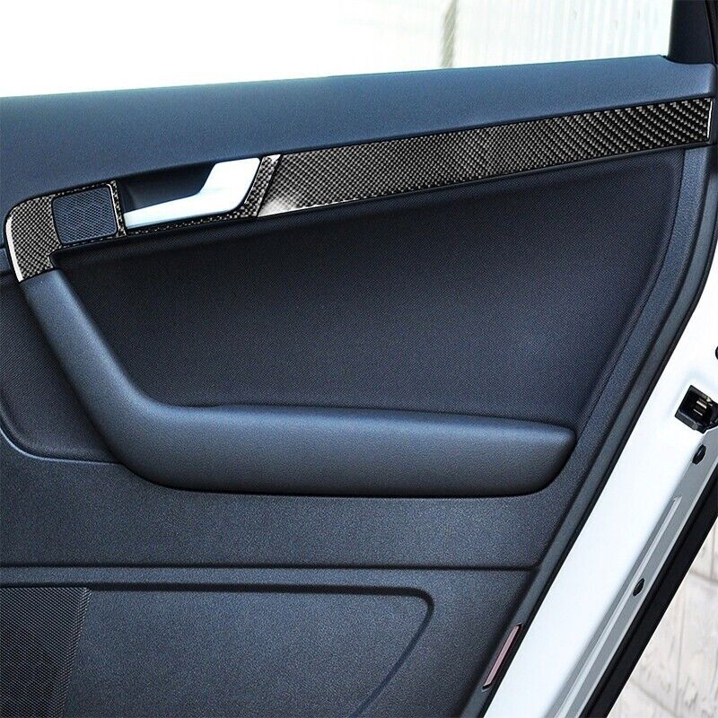 Real Carbon Fiber Car Door Panel Cover Trim Fit for Audi A3 S3 2006-2007 8PCS