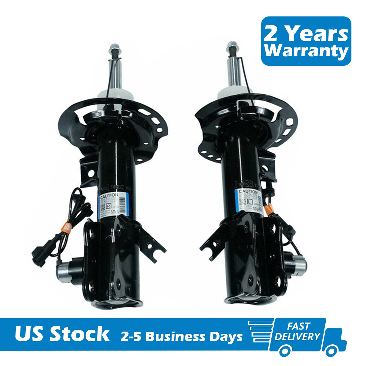 Two front shock absorbers suitable for Lincoln MKZ 2.0L, 3.0L, and 3.7L electric models (2013-2022).