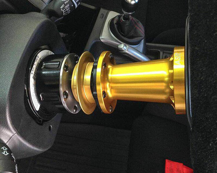 Aluminum Steering Wheel Extender Adjustable Hub Adapter 3/76mm Gold