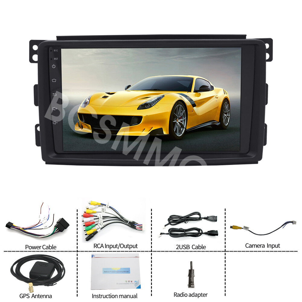 4+32G Android 14 Car Stereo Radio Player Fit for Smart Fortwo 2005-2010 GPS WIFI