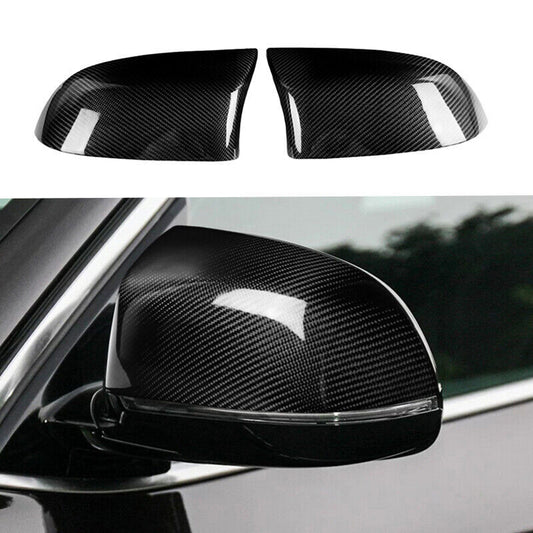 Real Carbon Fiber Car Side Mirror Cover Caps for BMW X3 X4 X5 F25 F26 F15F16 E83