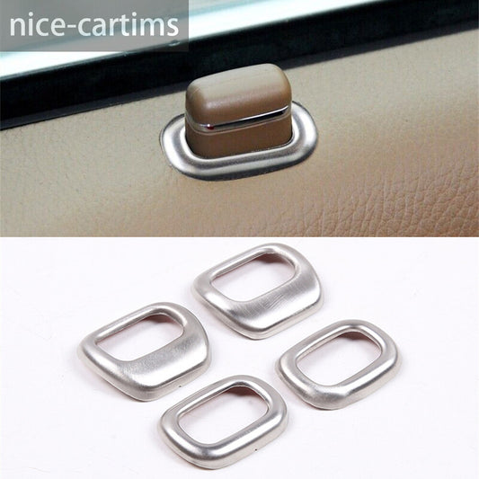 4¡ÁSteel Silver Door Lock Pins Ring Trim for Mercedes-Benz S Class W221 2006-2013