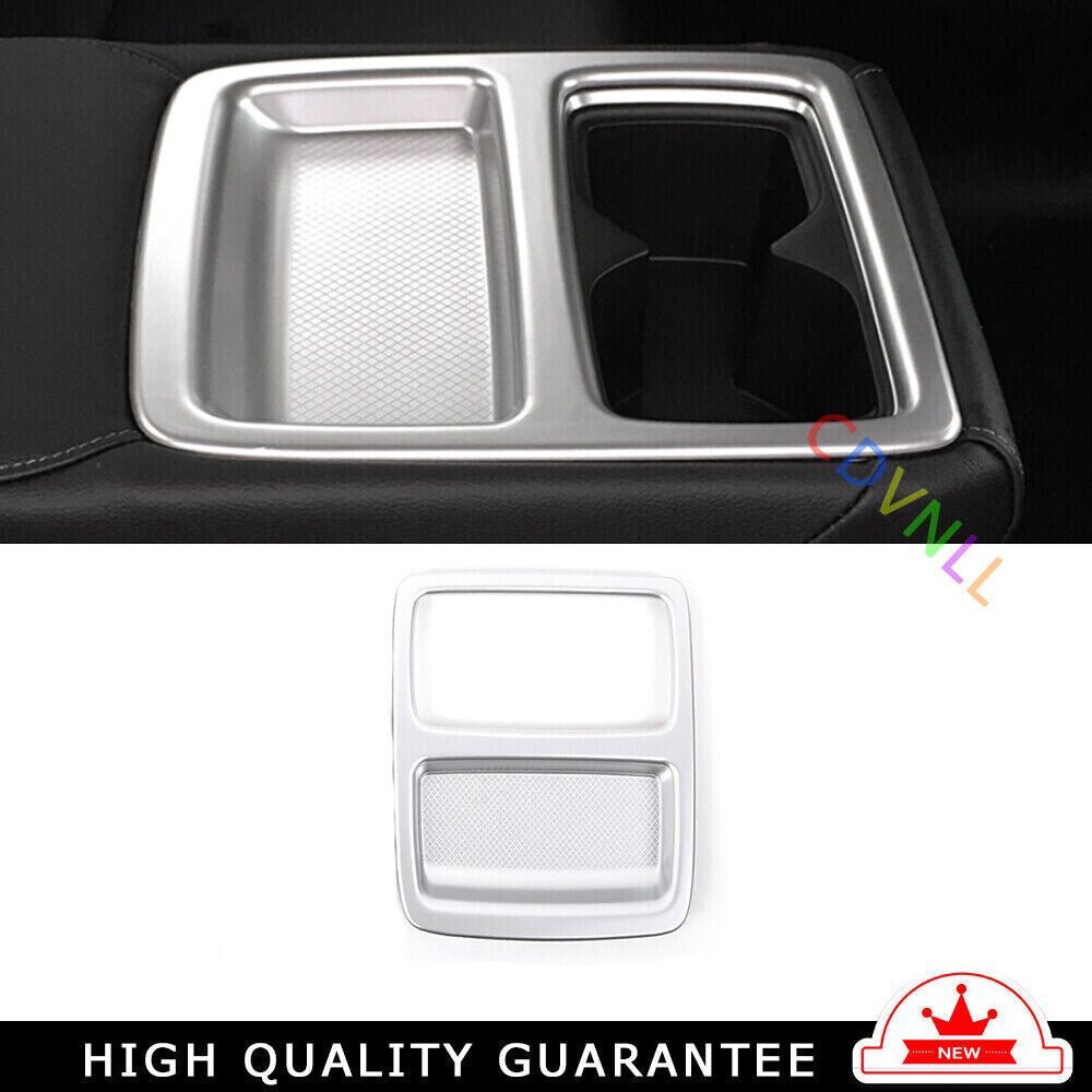 Rear Water Cup Holder Panel Trim 1 for Honda Accord 10th 2018-2022 Sliver Matte