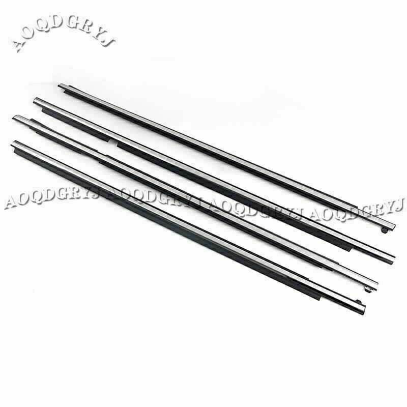 4p for Land Cruiser LC200 08-2021 Quarter  Door Belt Moulding W/ Chrome Strips