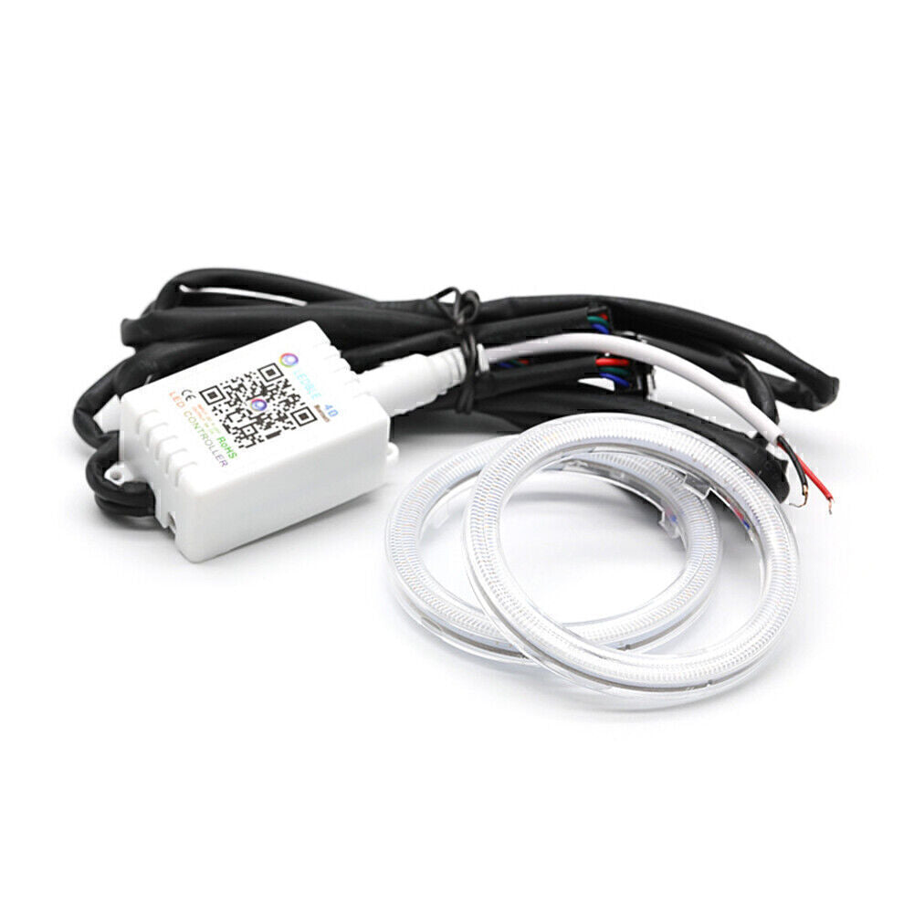 120mm RGB Automotive COB LED Angel Eye Light Halo Light Remote Control Kit