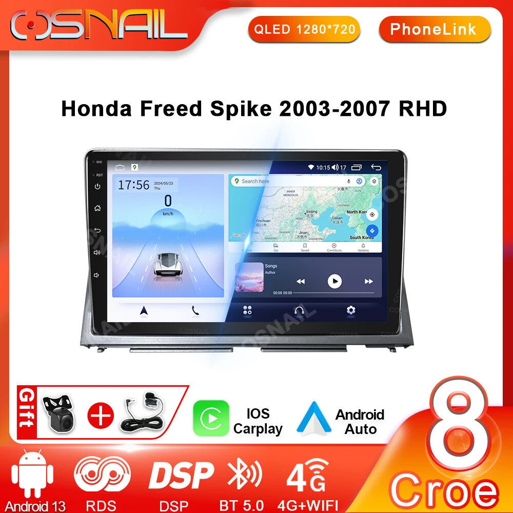 for Honda Freed Spike 2003-2007 Stereo CarPlay Car Radio Screen GPS Video Player