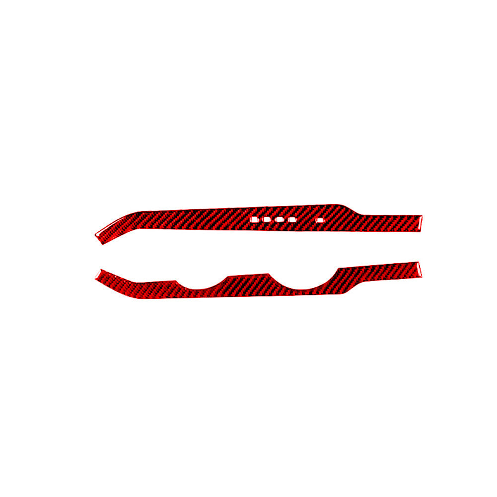 Carbon Fiber Gear Shifter Side Trim Strip Panel for Ford Explorer 2011-2014 Red