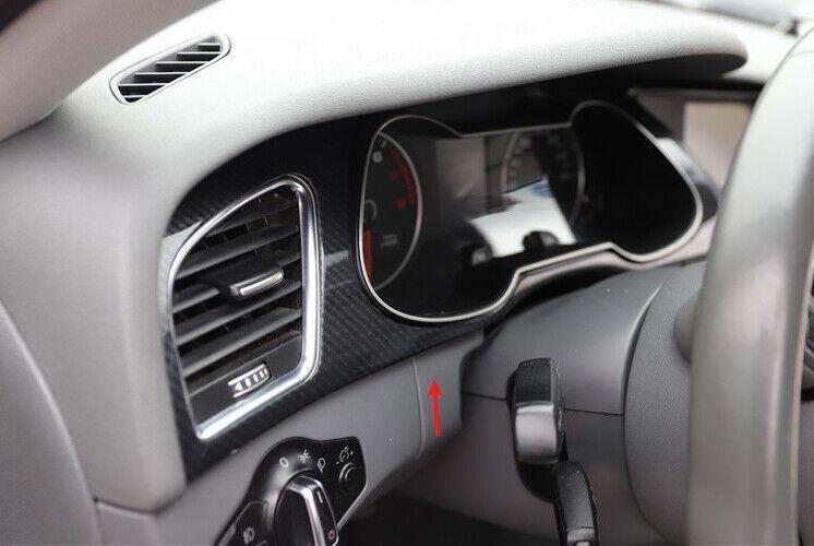 for Audi A4 A5 S4 S5 2013-16 Carbon Fiber Dash Instrument Speedometer Frame Trim