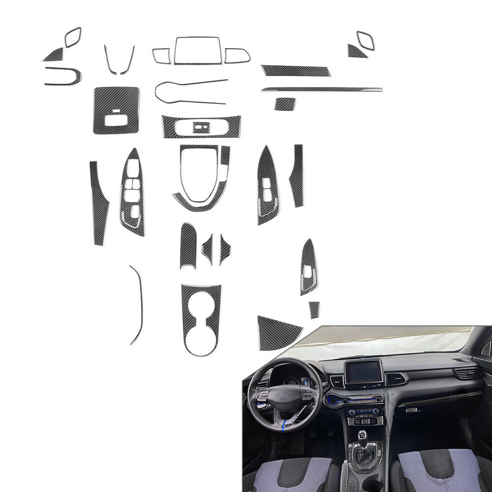 Carbon Fiber Interior Cover Trim Kit for Hyundai for Veloster JS N 2019-2022 2020