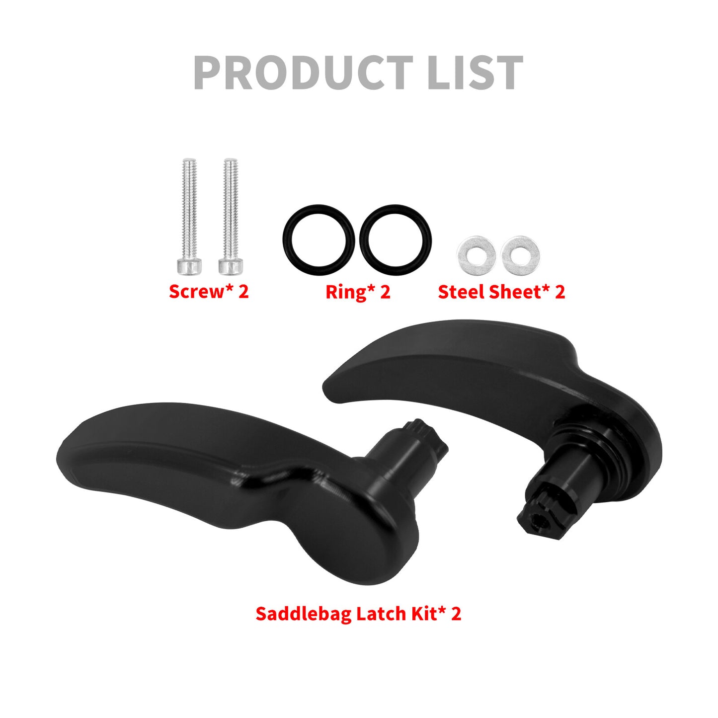 Black Saddlebag Latch Lever Lid Lifter for Harley Touring Electra Glide 14-2023