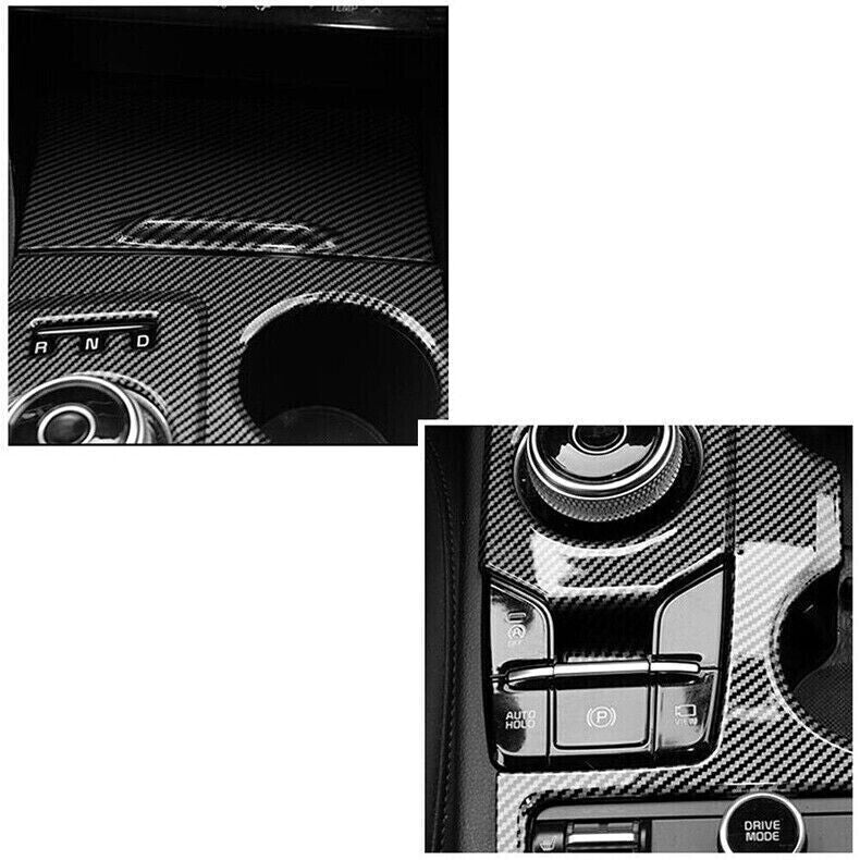 for Kia K5 21-2024 Inner Console Gear Shift Box Frame Cover Trim Carbon Fiber 2P