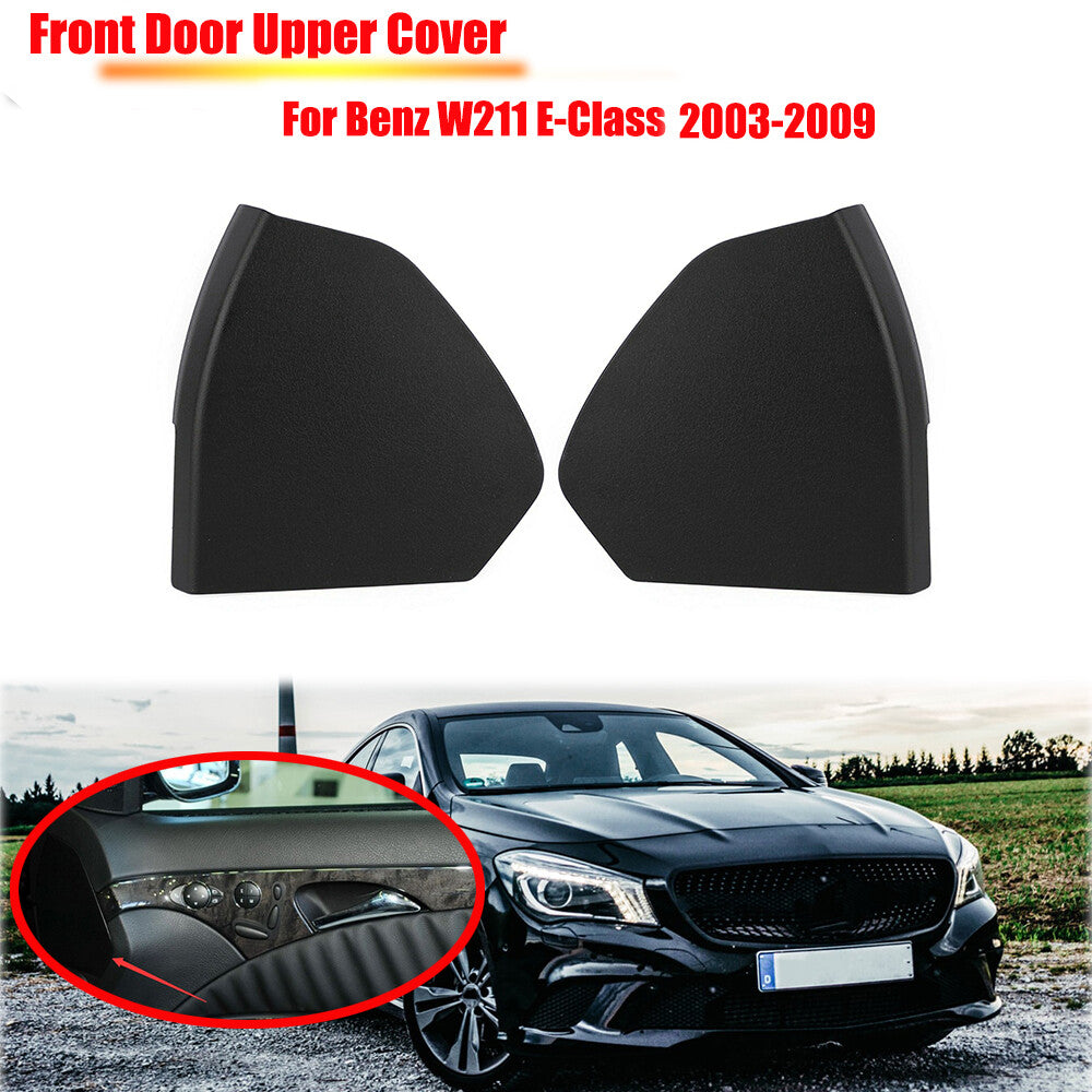 Two front door hood covers for Mercedes-Benz E-Class W211 E63 2003-2009 Black L+R