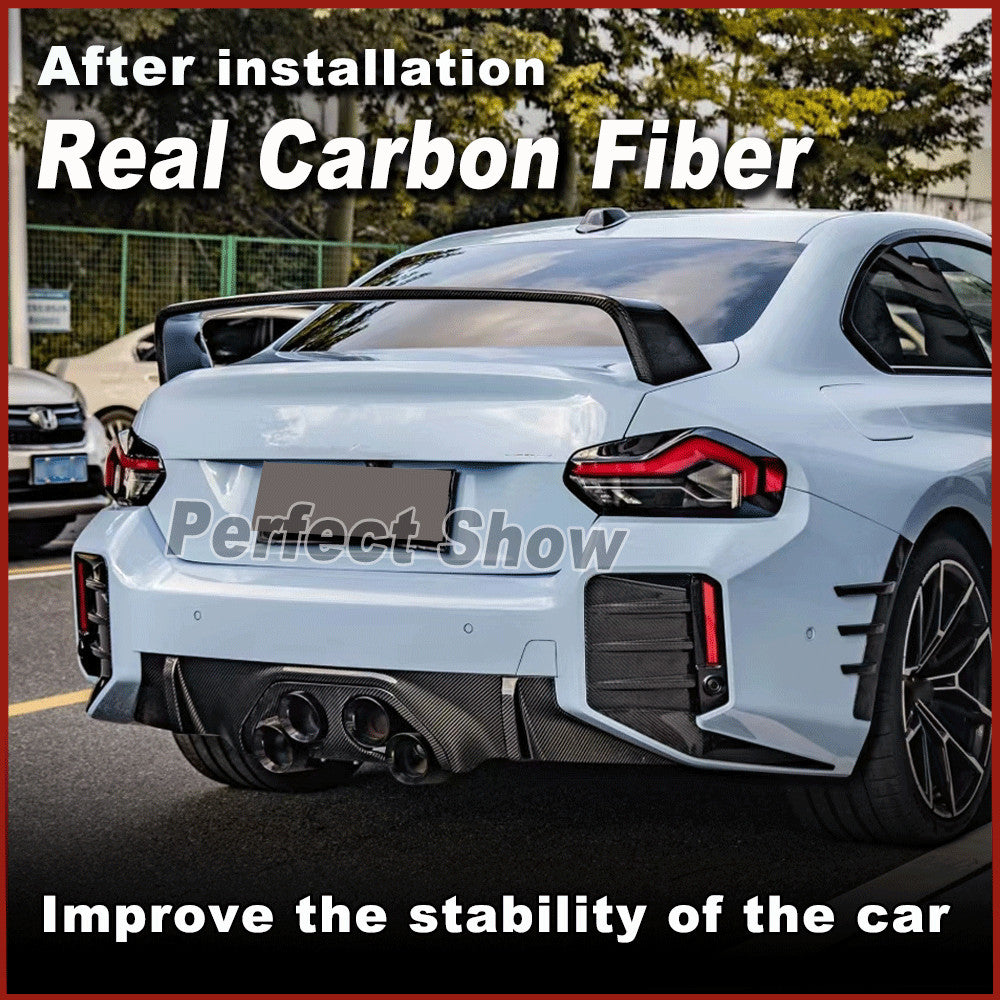 Fit for BMW M2 G87 2022-2024 REAL CARBON FIBRE Rear Bumper Diffuser Lip Spoiler