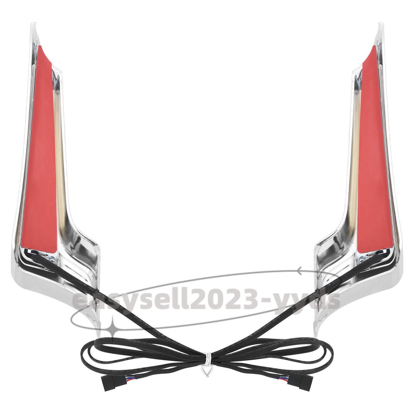 Chrome LED Filler Panel Light Rear Fender Lights Fit for Harley Touring 2014-up