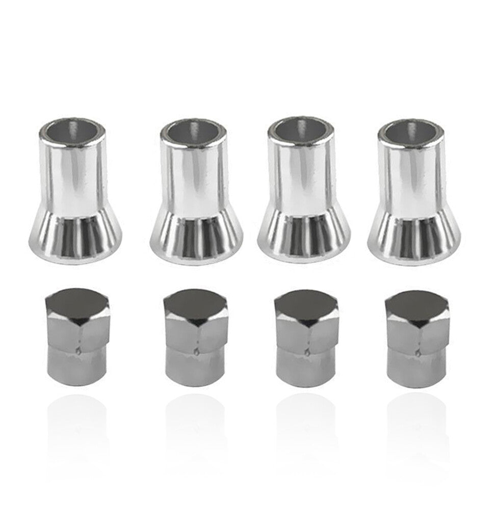 4Set Tire Valve Stem Cap Sleeve Cover Wheel Chrome For American Car Truck