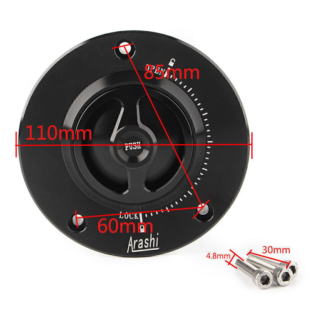 1X Fuel Gas Tank Cap Cover Fit for Suzuki GSXR600/750/1000 GSX650F SV1000/S Blue