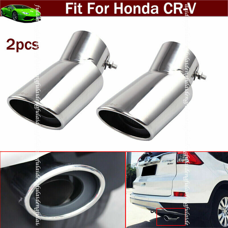 2P Exhaust Muffler Tail Pipe Tip Tailpipe Trim for Honda CR-V CRV 2017-2021