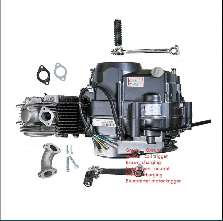 for Lifan 125cc Engine Motor Kit Kick Start Trail Dirt Bike Postie Monkey 90cc 110cc