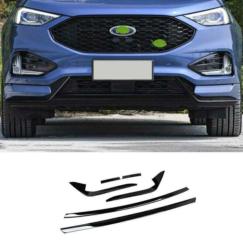 Front Bumper Lower Strip Guard Trim 6PCS Fit for Ford Edge 2019-2021 Steel Black