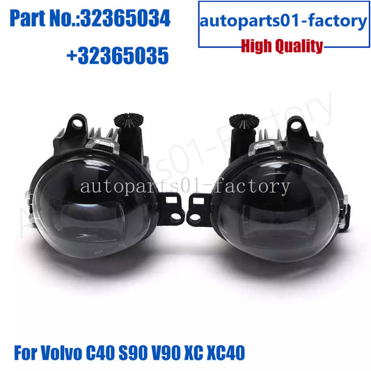 1Pair Front LeftRight Bumper Fog Light for Volvo C40 S90 V90 XC XC40 2020-2024