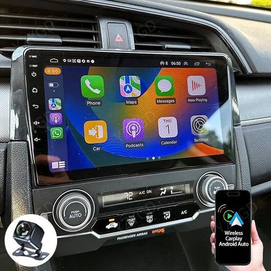 for Honda for Civic 2016-2020 Apple Carplay Car Stereo Radio GPS WIFI Android Screen