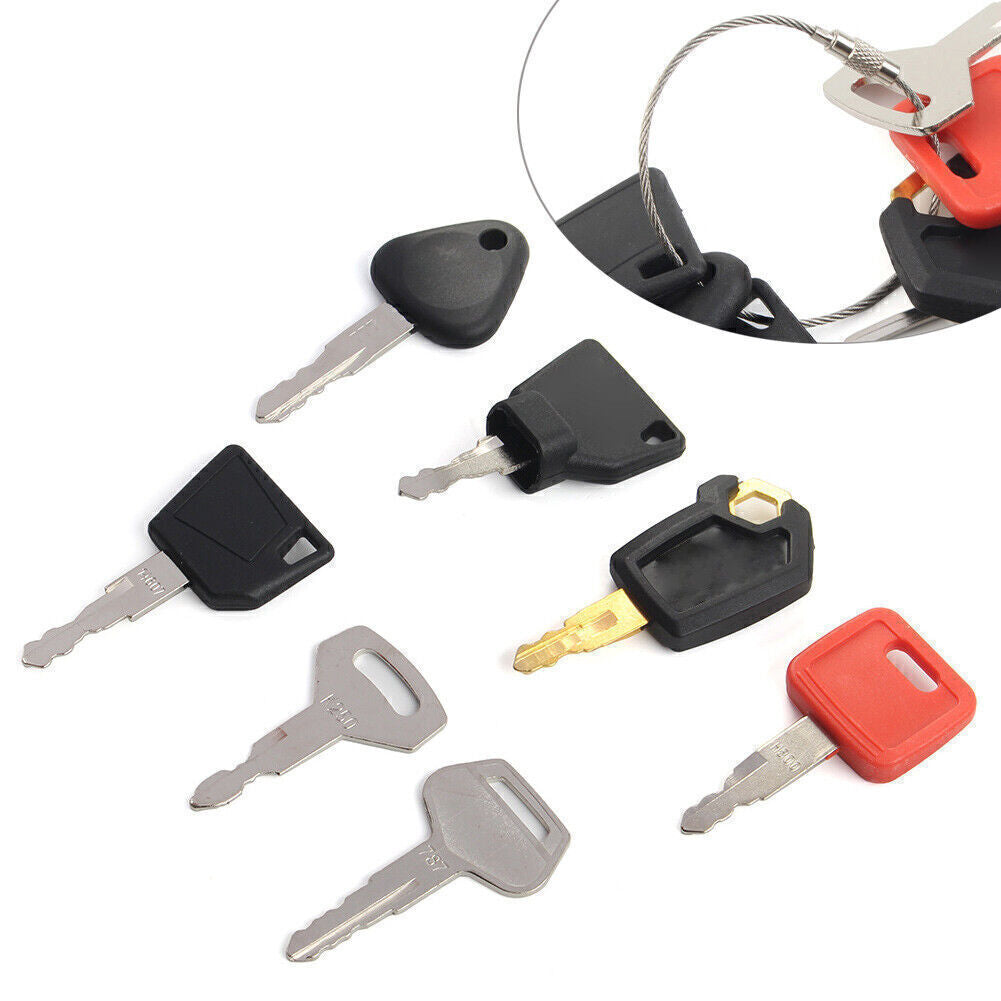 Heavy Equipment Construction Ignition 7 Keys Set For Case For Komatsu For JCB