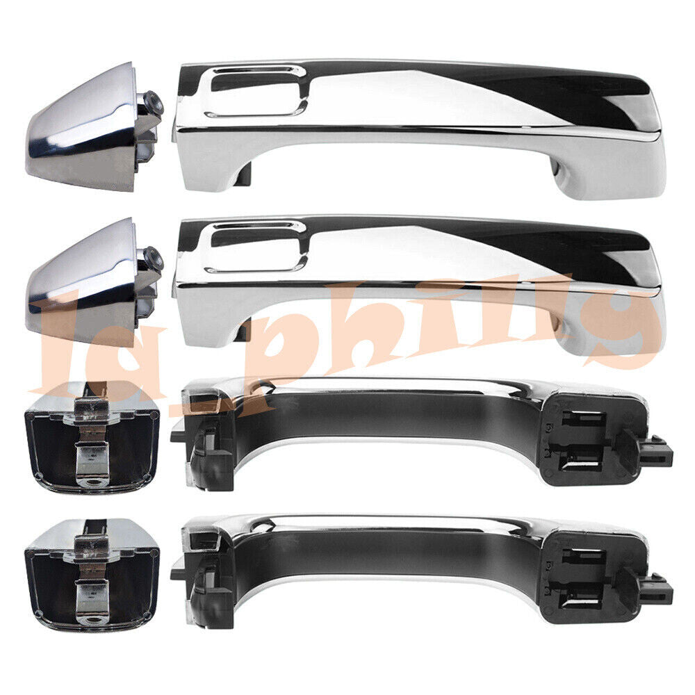 4Pcs Exterior Outside Door Handle Chrome Front Rear Fit for Hummer H3 H3T 09-10