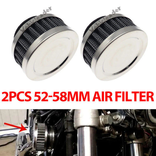 2pcs 52mm 58mm Air Filter Cleaner for Honda for Kawasaki Motorcycle Pit Bike ATV