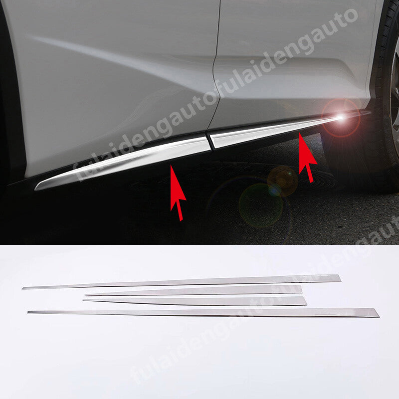 4pc for Lexus RX350 RX450H 2016-2022 Stainless Body Side Door Molding Cover Trim
