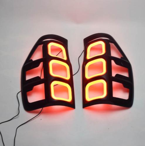 for Ford Ranger Rear Taillight W/ LED Red Light Protection Cover Trim 2016-2018