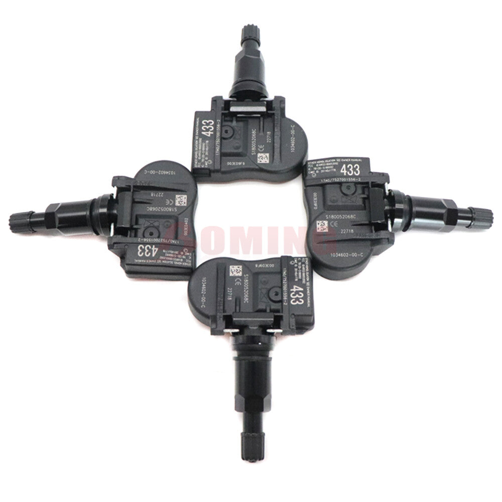 4-pack Tire Pressure Sensors (TPMS) for Tesla for Model S 3 x 433MHz 1034602-00-C