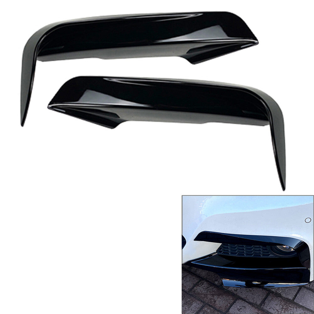 Front Bumper Fangs Trim Air Vent Lid Cover for BMW 3-Series F30 F31 12-18 Black
