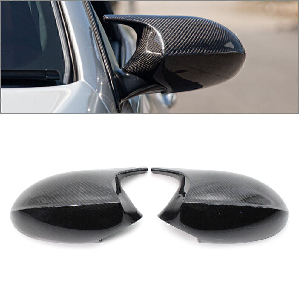 for BMW E90 E91 335xi 328i 328xi 2x Carbon Fiber Rear View Mirror Cover Trim