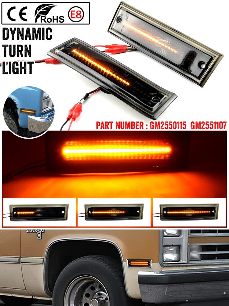 LED Dynamic Side Marker Light Turn Signal Lamp For 1981-1991 for Chevrolet for GMC for Yukon